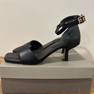 Franco Sarto Black Strappy Heels